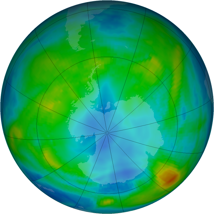 Antarctic ozone map for 04 May 1983